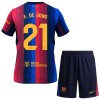 Levné FC Barcelona F. De Jong 21 Dětské Domácí Fotbalové dresy 2026-27 Krátký Rukáv Levné FC Barcelona F. De Jong 21 Dětské Domácí Fotbalové dresy 2026-27 Krátký Rukáv