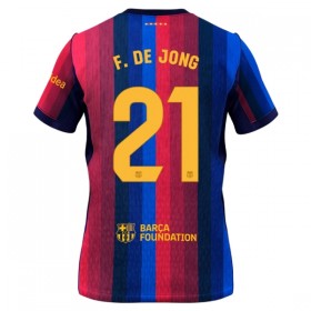 Levné FC Barcelona F. De Jong 21 Domácí Fotbalové dresy 2026-27 Krátký Rukáv