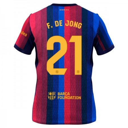 Levné FC Barcelona F. De Jong 21 Domácí Fotbalové dresy 2026-27 Krátký Rukáv Levné FC Barcelona F. De Jong 21 Domácí Fotbalové dresy 2026-27 Krátký Rukáv