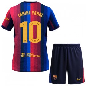Levné FC Barcelona Lamine Yamal 10 Dětské Domácí Fotbalové dresy 2026-27 Krátký Rukáv