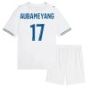 Levné Olympique de Marseille Aubameyang 17 Dětské Domácí Fotbalové dresy 2026-27 Krátký Rukáv