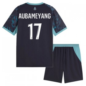 Levné Olympique de Marseille Aubameyang 17 Dětské Venkovní Fotbalové dresy 2026-27 Krátký Rukáv