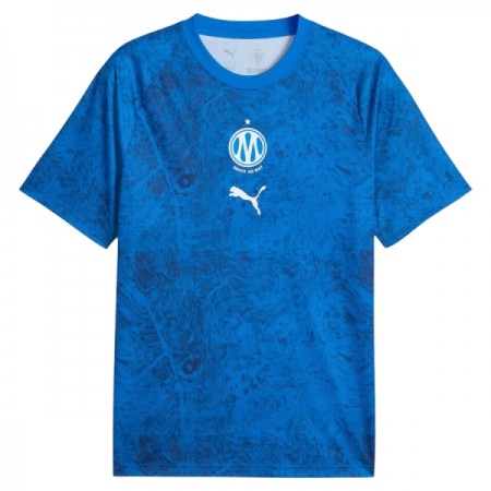 Levné Olympique de Marseille Pre-Match Modrá 2026-27 Krátký Rukáv