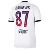Levné Paris Saint-Germain Joao Neves 87 Venkovní Fotbalové dresy 2026-27 Krátký Rukáv