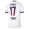 Levné Paris Saint-Germain Vitinha 17 Venkovní Fotbalové dresy 2026-27 Krátký Rukáv