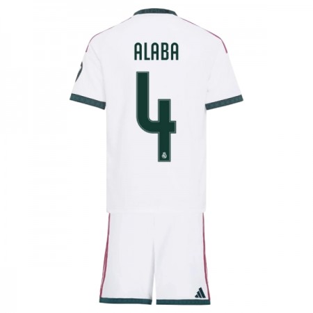 Levné Real Madrid Alaba 4 Dětské Domácí Fotbalové dresy 2026-27 Krátký Rukáv
