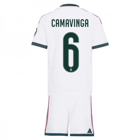 Levné Real Madrid Camavinga 6 Dětské Domácí Fotbalové dresy 2026-27 Krátký Rukáv