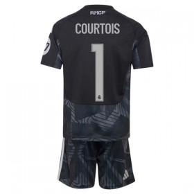 Levné Real Madrid Courtois 1 Brankářské Dětské Domácí Fotbalové dresy 2026-27 Krátký Rukáv