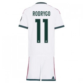 Levné Real Madrid Rodrygo 11 Dětské Domácí Fotbalové dresy 2026-27 Krátký Rukáv