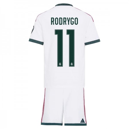 Levné Real Madrid Rodrygo 11 Dětské Domácí Fotbalové dresy 2026-27 Krátký Rukáv