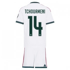 Levné Real Madrid Tchouameni 14 Dětské Domácí Fotbalové dresy 2026-27 Krátký Rukáv