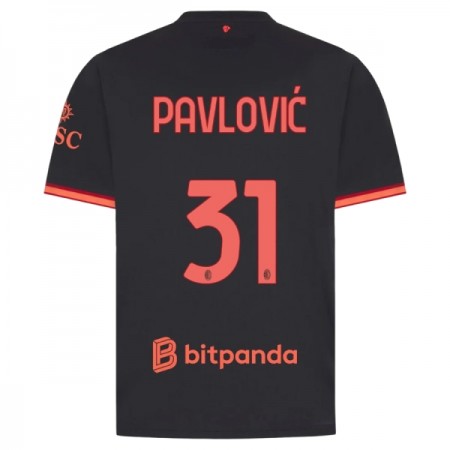 Levné AC Milán Pavlovic 31 Alternativní Fotbalové dresy 2026-27 Krátký Rukáv