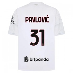 Levné AC Milán Pavlovic 31 Venkovní Fotbalové dresy 2026-27 Krátký Rukáv