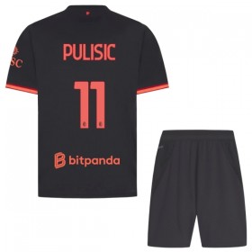 Levné AC Milán Pulisic 11 Dětské Alternativní Fotbalové dresy 2026-27 Krátký Rukáv