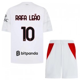 Levné AC Milán Rafael Leao 10 Dětské Venkovní Fotbalové dresy 2026-27 Krátký Rukáv