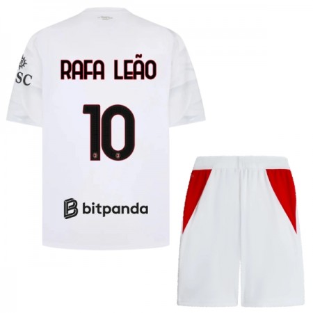 Levné AC Milán Rafael Leao 10 Dětské Venkovní Fotbalové dresy 2026-27 Krátký Rukáv