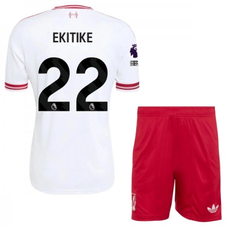 Levné Liverpool Ekitike 22 Dětské Venkovní Fotbalové dresy 2026-27 Krátký Rukáv