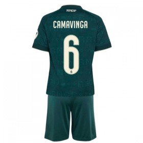 Levné Real Madrid Camavinga 6 Dětské Venkovní Fotbalové dresy 2026-27 Krátký Rukáv