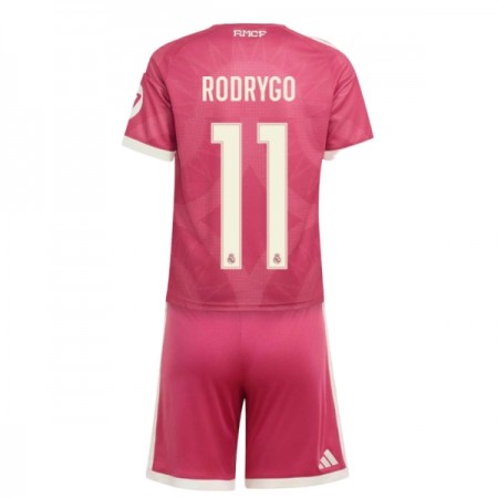 Levné Real Madrid Rodrygo 11 Dětské Alternativní Fotbalové dresy 2026-27 Krátký Rukáv