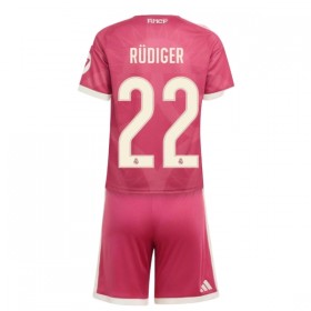 Levné Real Madrid Rudiger 22 Dětské Alternativní Fotbalové dresy 2026-27 Krátký Rukáv
