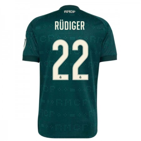 Levné Real Madrid Rudiger 22 Venkovní Fotbalové dresy 2026-27 Krátký Rukáv
