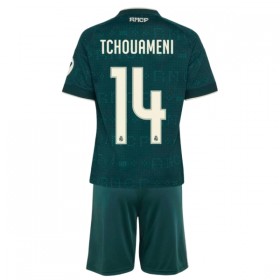 Levné Real Madrid Tchouameni 14 Dětské Venkovní Fotbalové dresy 2026-27 Krátký Rukáv