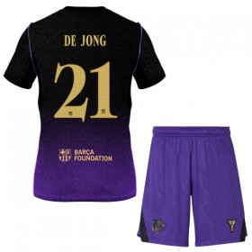 Levné FC Barcelona F. De Jong 21 Dětské Venkovní Fotbalové dresy 2026-27 Krátký Rukáv
