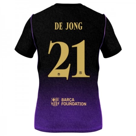 Levné FC Barcelona F. De Jong 21 Venkovní Fotbalové dresy 2026-27 Krátký Rukáv