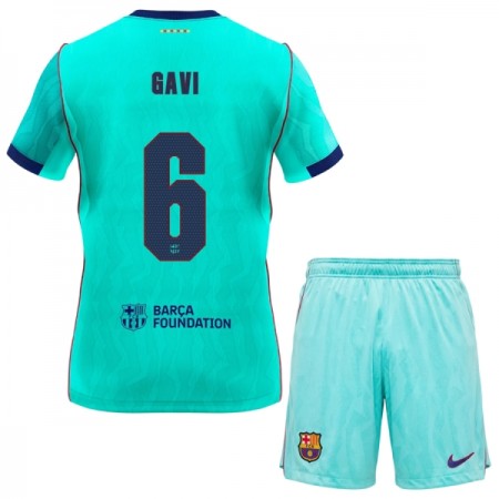Levné FC Barcelona Gavi 6 Dětské Alternativní Fotbalové dresy 2026-27 Krátký Rukáv