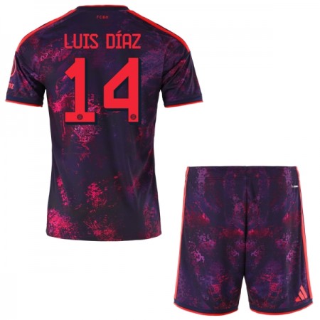 Levné FC Bayern Mnichov Luis Diaz 14 Dětské Alternativní Fotbalové dresy 2026-27 Krátký Rukáv