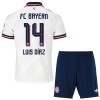 Levné FC Bayern Mnichov Luis Diaz 14 Dětské Venkovní Fotbalové dresy 2026-27 Krátký Rukáv