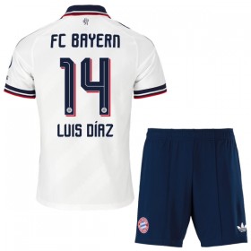 Levné FC Bayern Mnichov Luis Diaz 14 Dětské Venkovní Fotbalové dresy 2026-27 Krátký Rukáv