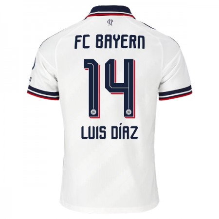 Levné FC Bayern Mnichov Luis Diaz 14 Venkovní Fotbalové dresy 2026-27 Krátký Rukáv