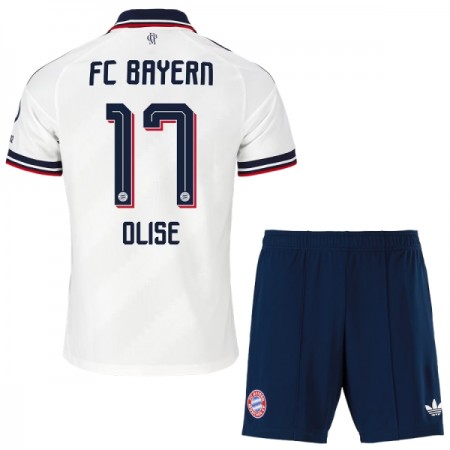 Levné FC Bayern Mnichov Olise 17 Dětské Venkovní Fotbalové dresy 2026-27 Krátký Rukáv