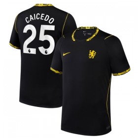 Levné Chelsea Caicedo 25 Venkovní Fotbalové dresy 2026-27 Krátký Rukáv