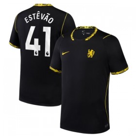 Levné Chelsea Estevao 41 Venkovní Fotbalové dresy 2026-27 Krátký Rukáv