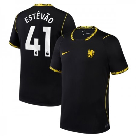 Levné Chelsea Estevao 41 Venkovní Fotbalové dresy 2026-27 Krátký Rukáv