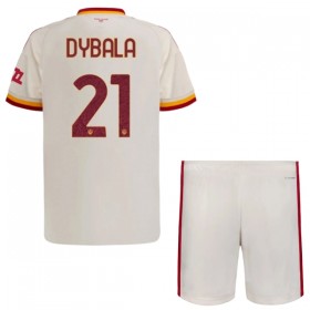 Levné AS Řím Dybala 21 Dětské Venkovní Fotbalové dresy 2026-27 Krátký Rukáv