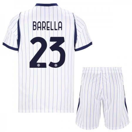 Levné Inter Milán Barella 23 Dětské Venkovní Fotbalové dresy 2026-27 Krátký Rukáv