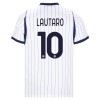 Levné Inter Milán Lautaro 10 Venkovní Fotbalové dresy 2026-27 Krátký Rukáv