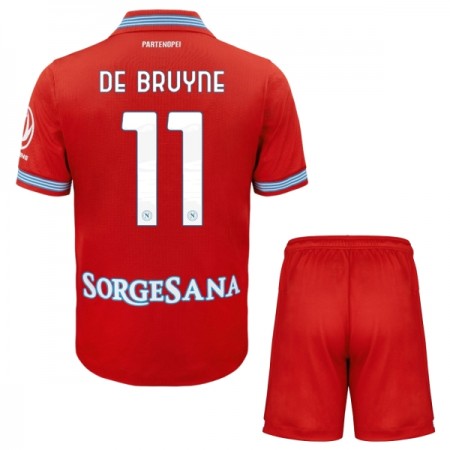 Levné SSC Neapol De Bruyne 11 Dětské Alternativní Fotbalové dresy 2026-27 Krátký Rukáv