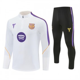 Barcelona Tréninkový Mikina Čtvrt Zip Bílá 2026-27