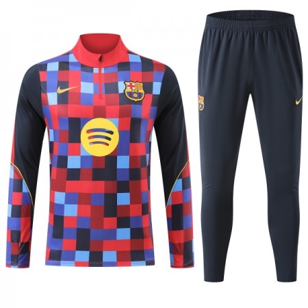 Barcelona Tréninkový Mikina Čtvrt Zip Červená 2026-27