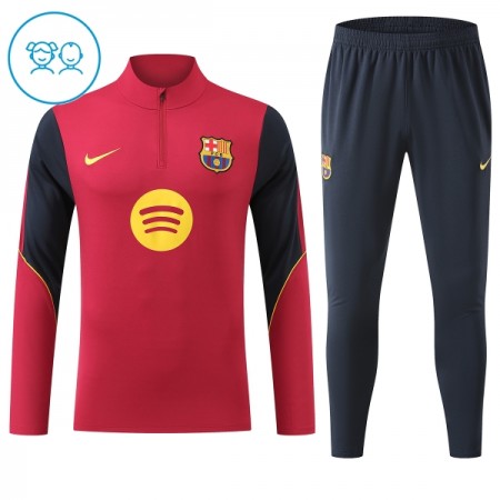 FC Barcelona Tréninkový Mikina Dětské Čtvrt Zip Červená 2026-27