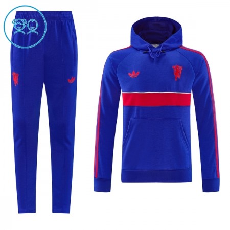 Manchester United Hoodie Tréninkový Mikina Dětské Modrá 2026-27
