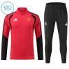 Manchester United Tréninkový Mikina Dětské Čtvrt Zip Červená 2026-27