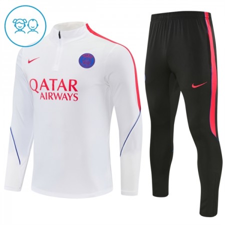 Paris Saint-Germain Tréninkový Mikina Dětské Čtvrt Zip Bílá 2026-27