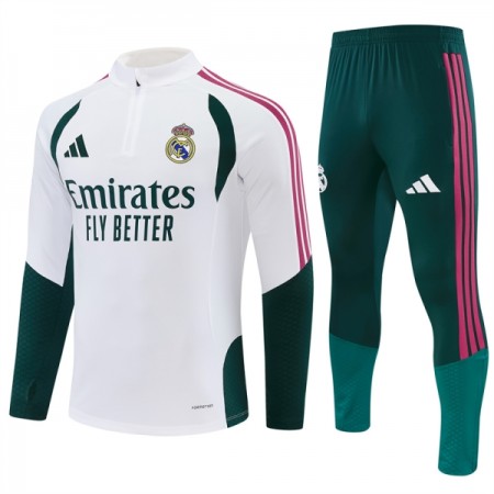Real Madrid Tréninkový Mikina Čtvrt Zip Bílá 2026-27
