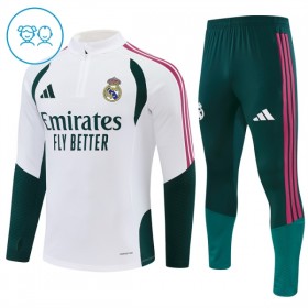 Real Madrid Tréninkový Mikina Dětské Čtvrt Zip Bílá 2026-27
