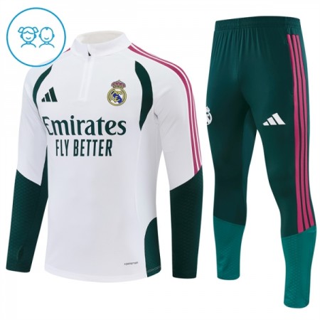 Real Madrid Tréninkový Mikina Dětské Čtvrt Zip Bílá 2026-27